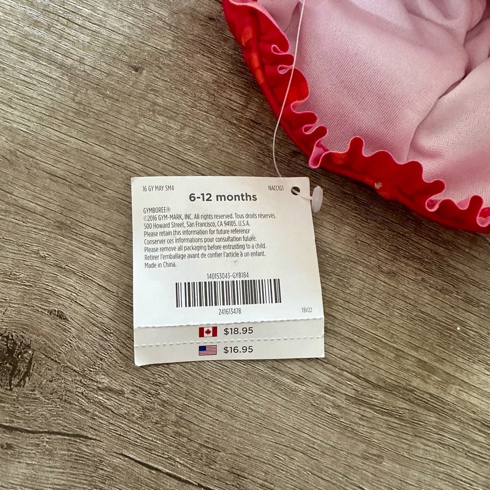 Gymboree Pink and Orange Sun Hat with Ruffle Brim - BNWT!